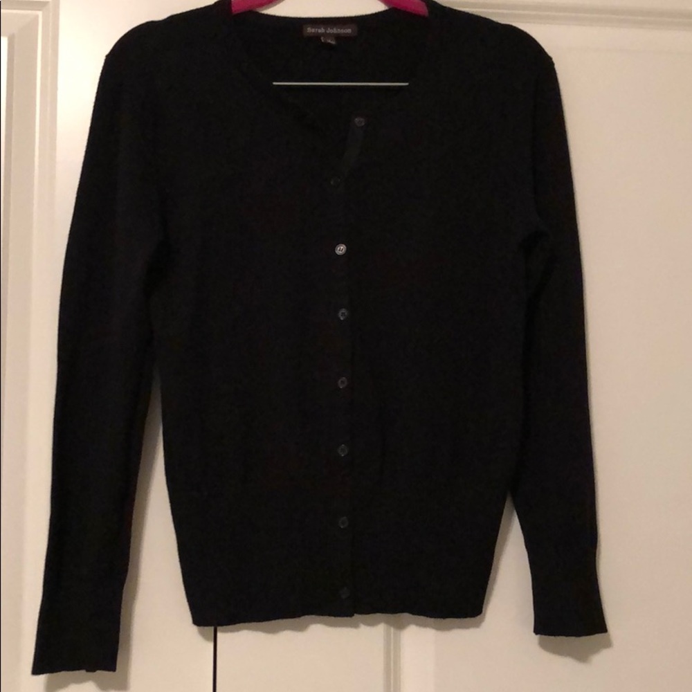 Black cardigan